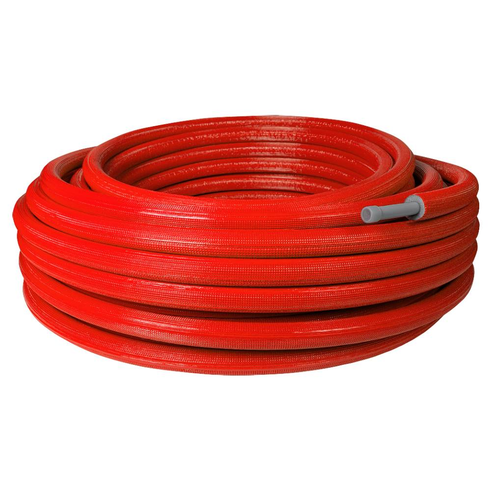 Труба STOUT PEX-a 32х4,4 сшитый полиэтилен с кислородным слоем (бухта 50м) теплоизоляция красная