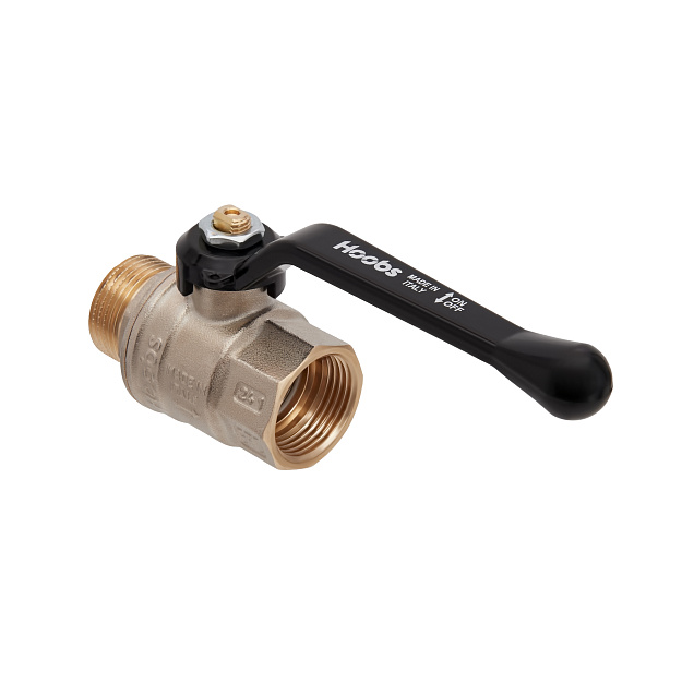 Кран шаровой Hoobs ORION 3/4" НР/ВР (рычаг черный)