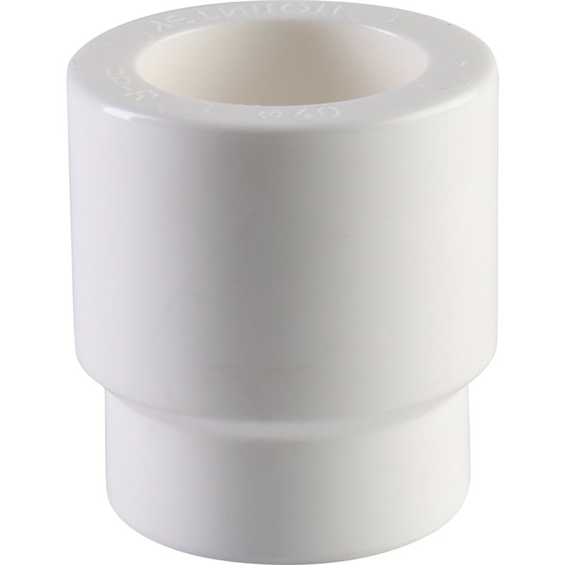 Муфта переходная Политэк 40х25 внутренняя/наружная для полипропиленовых труб (сварка) белая