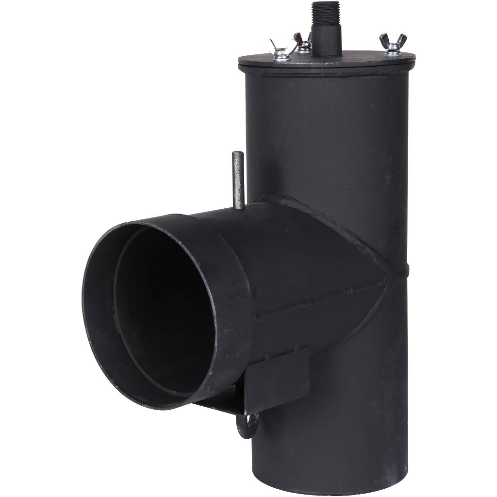 Патрубок дымохода ROMMER вертикальный D=120 L=247 H=346