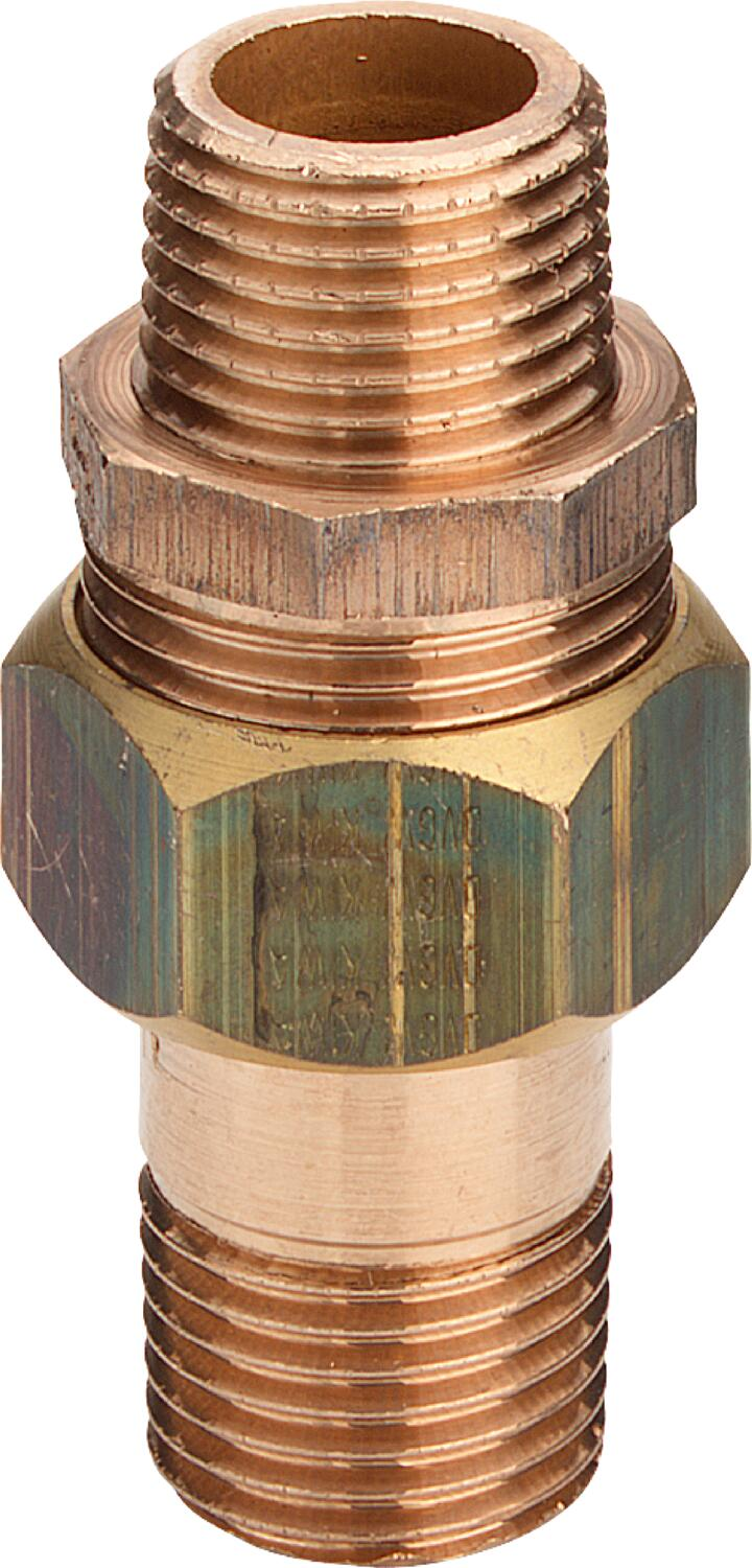Разъемное соединение Viega R 1/2" с плоским уплотнением с наружными резьбами бронза