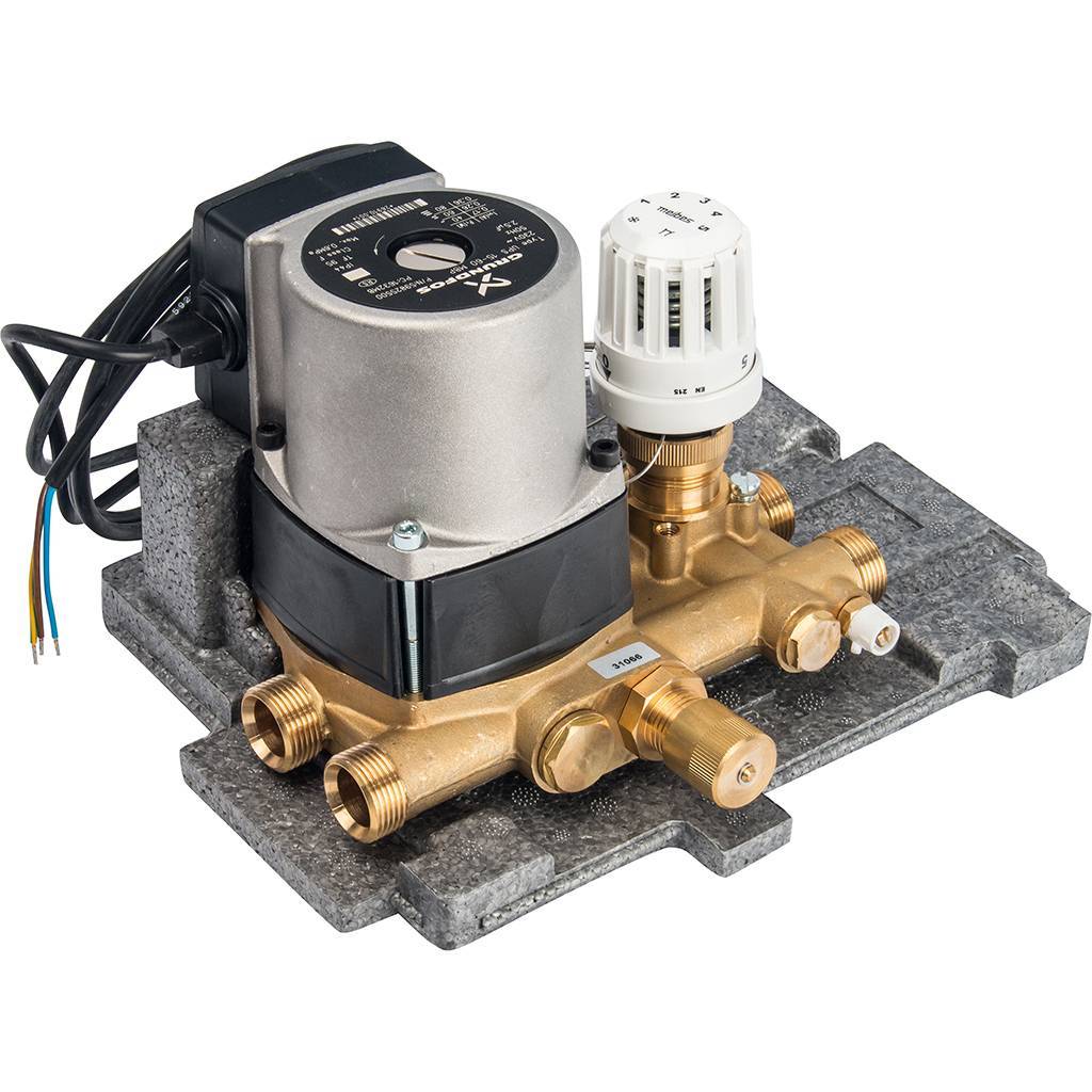 Насосная группа Meibes Thermix TH с насосом Grundfos UPS 15-50 MBP термосмесителем 25-50°C 