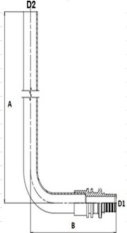 Трубка Г-образная HOOBS для подключения радиаторов 20x2.8-15/250