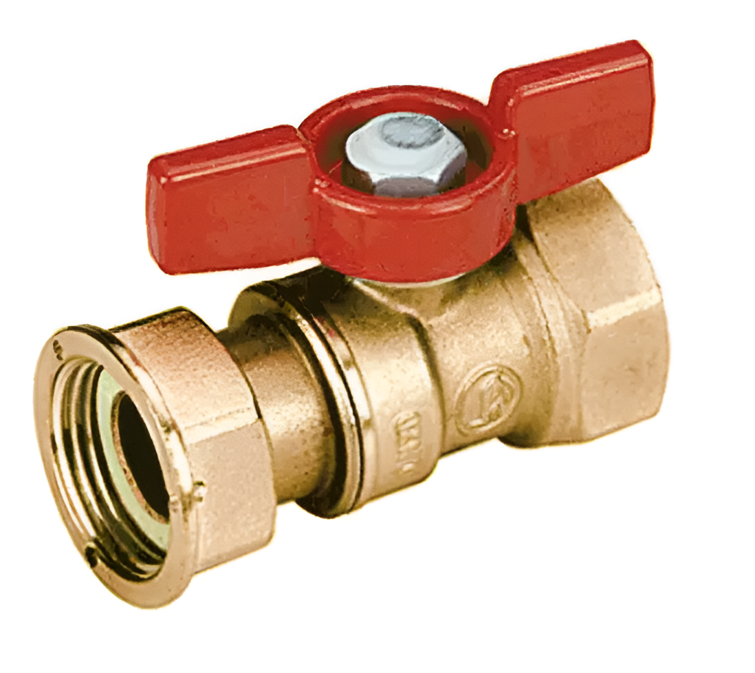 Кран шаровой Giacomini R251P Ду15х20 Ру42 ВР для счетчиков стандартнопроходной (ручка-бабочка)