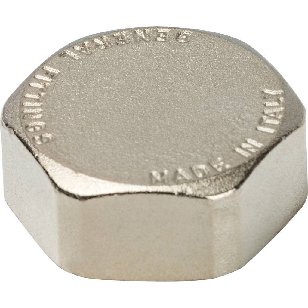 Заглушка STOUT 1" ВР (никелированная)