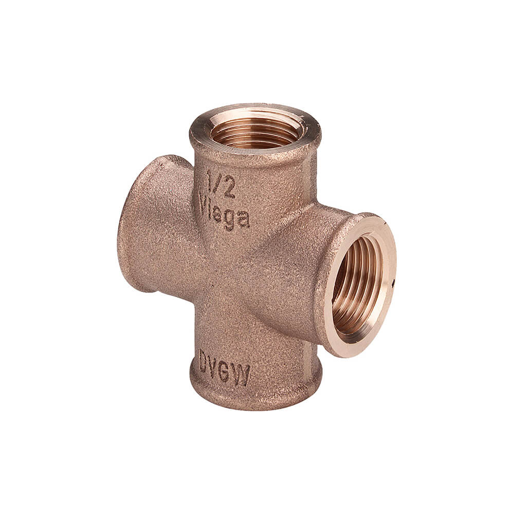 Крестовина Viega 1/2" со всех сторон с внутренней резьбой  бронза модель 3180