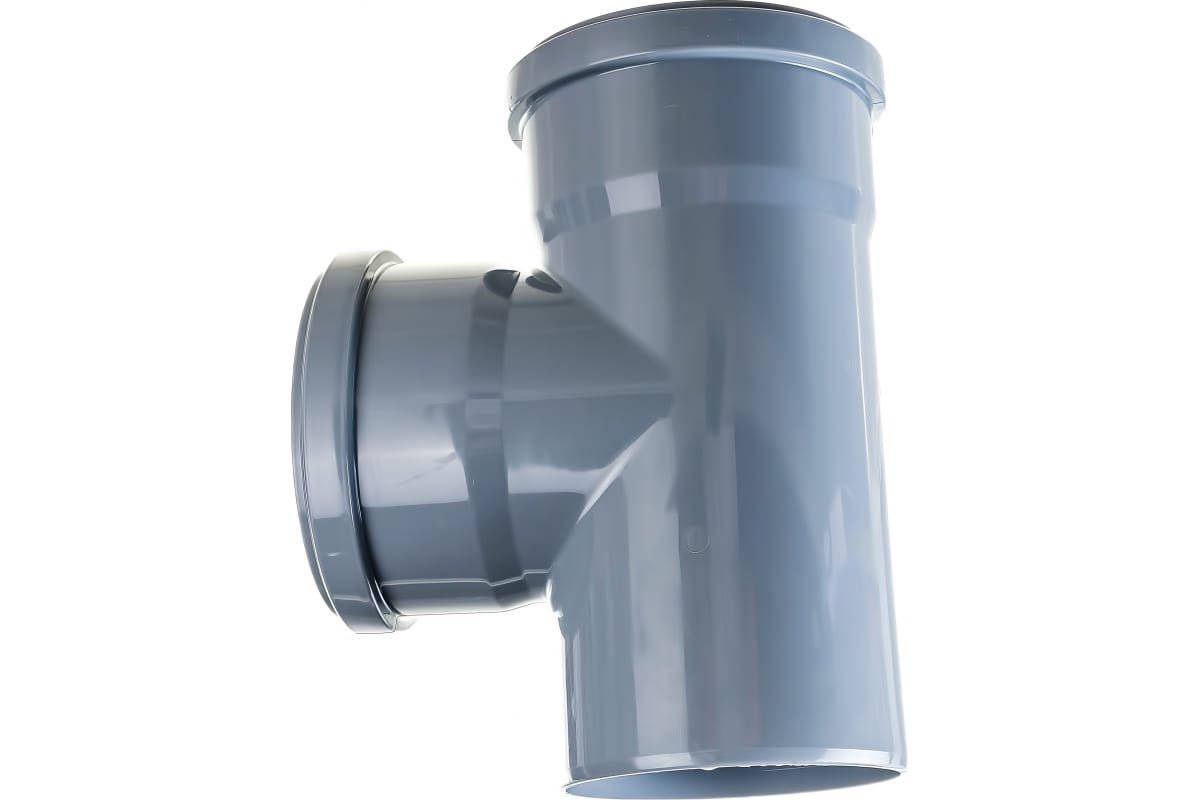 Тройник РосТурПласт PP-H Дн110х110х87° для внутренней канализации (серый)