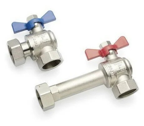 Комплект двух угловых шаровых кранов REHAU RAUTHERM S G1" для коллекторов