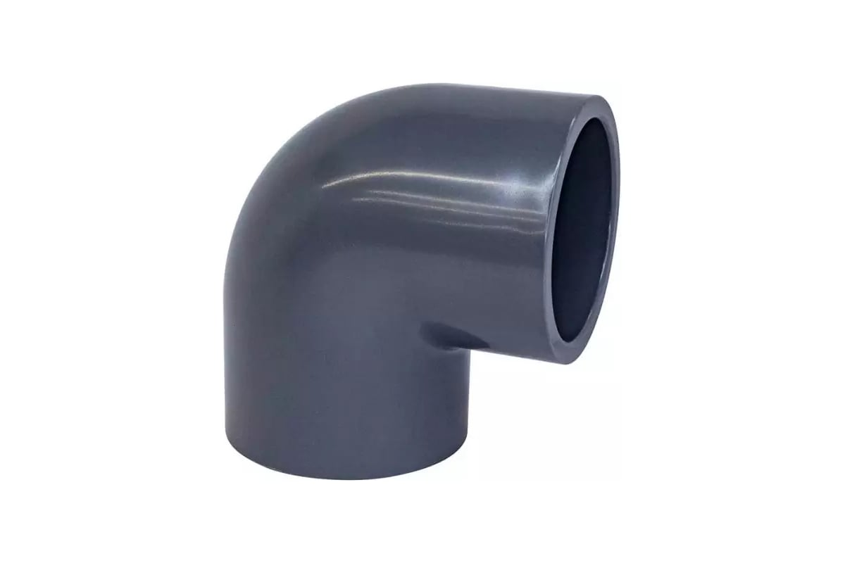 Отвод Aquaviva ПВХ Дн160х90° Ру16 напорный под клеевое соединение (серый)