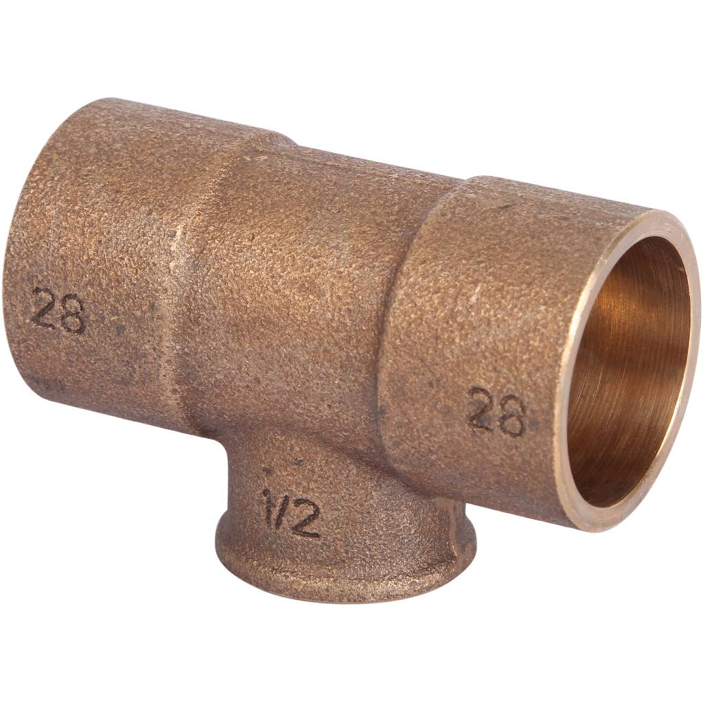 Тройник Sanha 28x1/2x28 ВП-ВР-ВП под пайку 4130g бронза