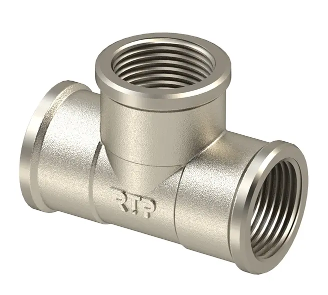 Тройник РосТурПласт Ду20 ВР (никелированный)