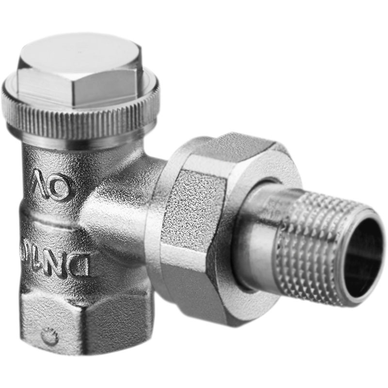 Вентиль на обратную подводку OVENTROP Combi 3 DN20х3/4" ВН угловой со штуцером (никелированный)