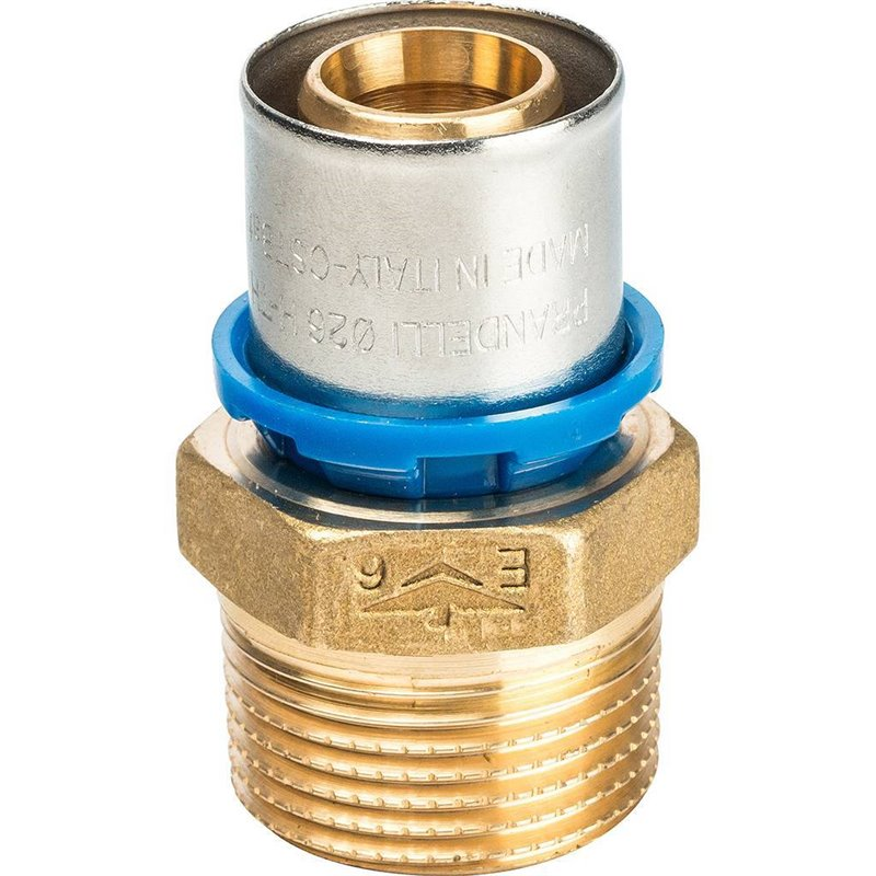 Муфта Prandelli Multyrama 26х3х1" НР профиль H, TH, U для металлопластиковых труб