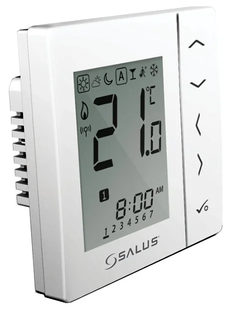 Терморегулятор Salus беспроводной программируемый встраиваемый 4в1 с питанием 230 В белый