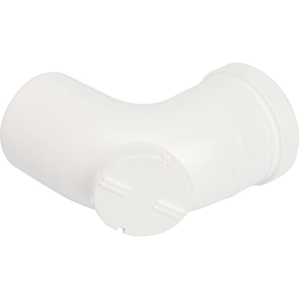 Угол STOUT 87° DN80 м/п конденсац. с инспекцией PP-FE