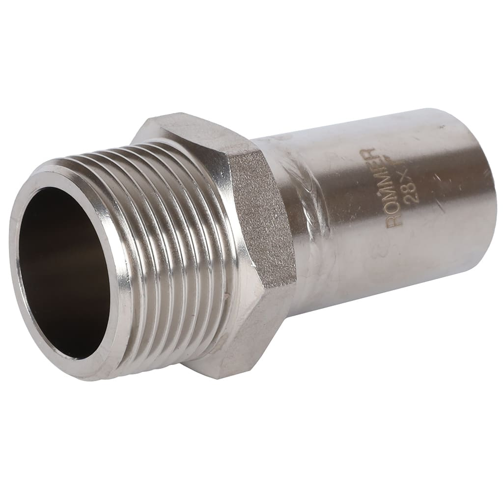 Вставка переходная ROMMER 22х1/2 НПр-НР (нержавеющая сталь)