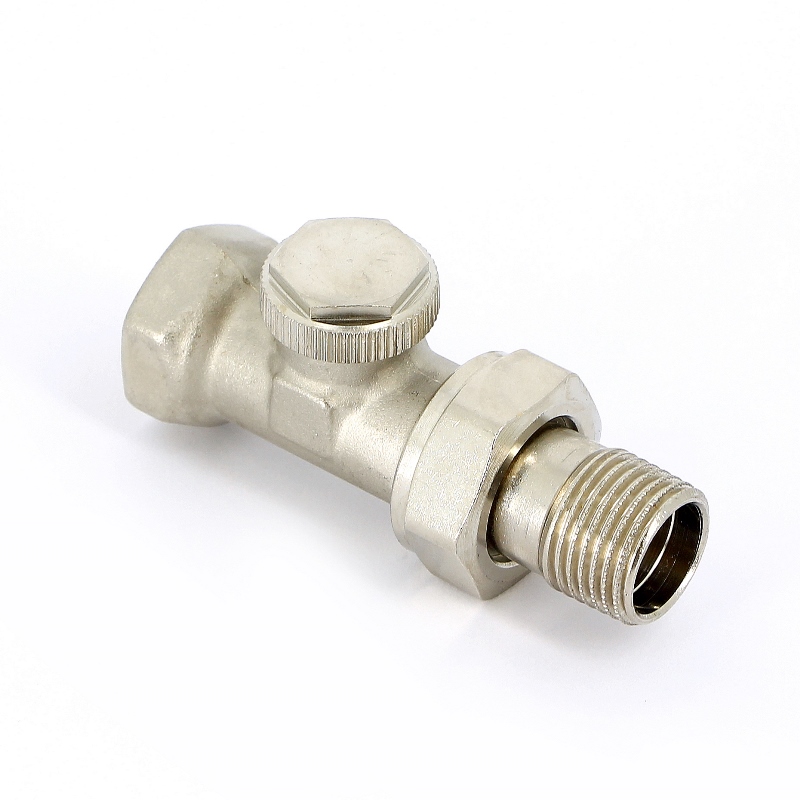 Вентиль обратный UNI-FITT быстрого монтажа НВ 1/2 никелированный с разъёмным соединением