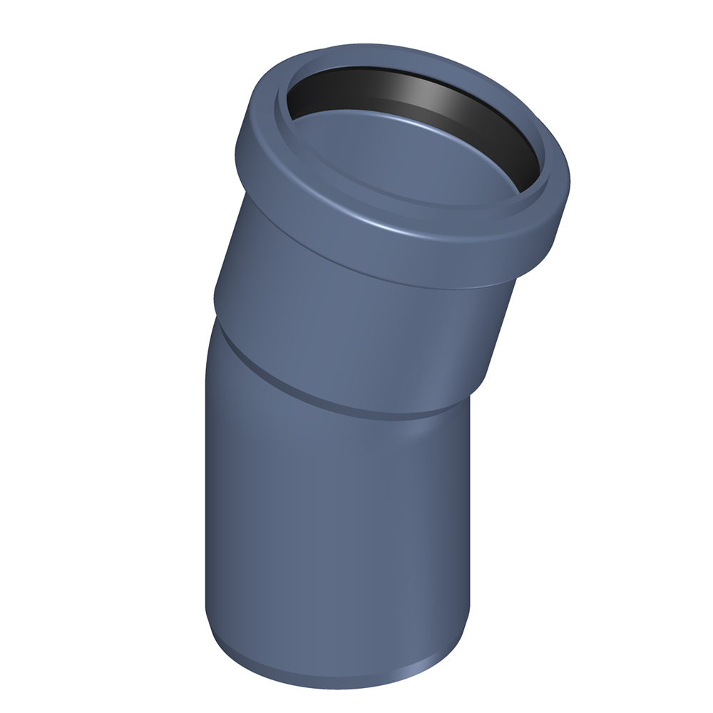 Отвод TECE POLO-KAL NG 50х15° канализационный