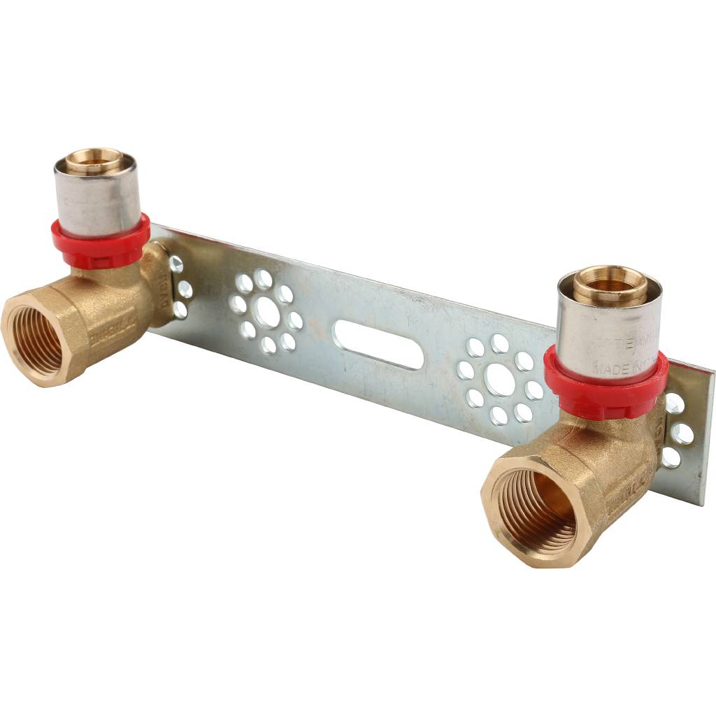 Водорозетка TIEMME 20х1/2" двойная на кронштейне