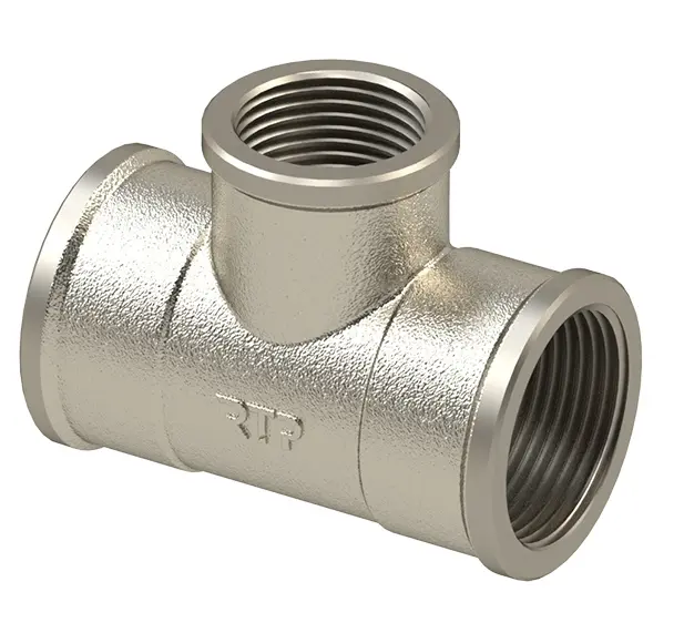 Тройник переходной РосТурПласт Ду25х20х25 ВР (никелированный)