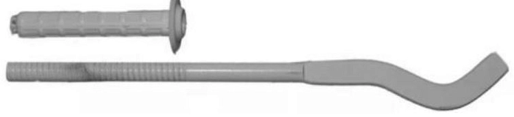 Кронштейн SMART Install штыревой плоский с дюбелем 7x300мм