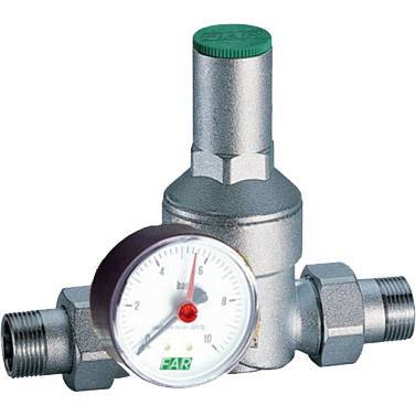 FAR FAR Редуктор хром. 1/2" (НР-НР), с манометром