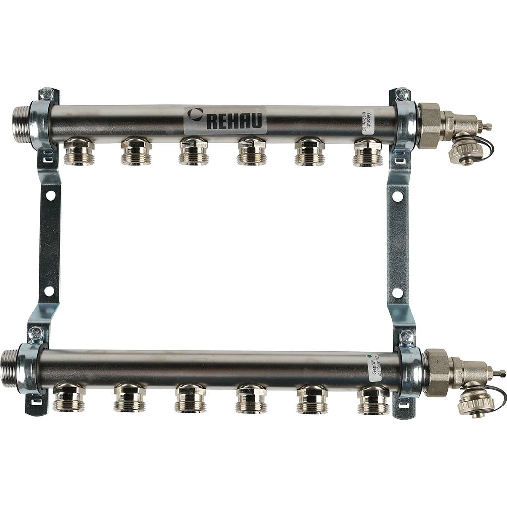REHAU Распределительный коллектор HLV на 6 групп нерж. сталь