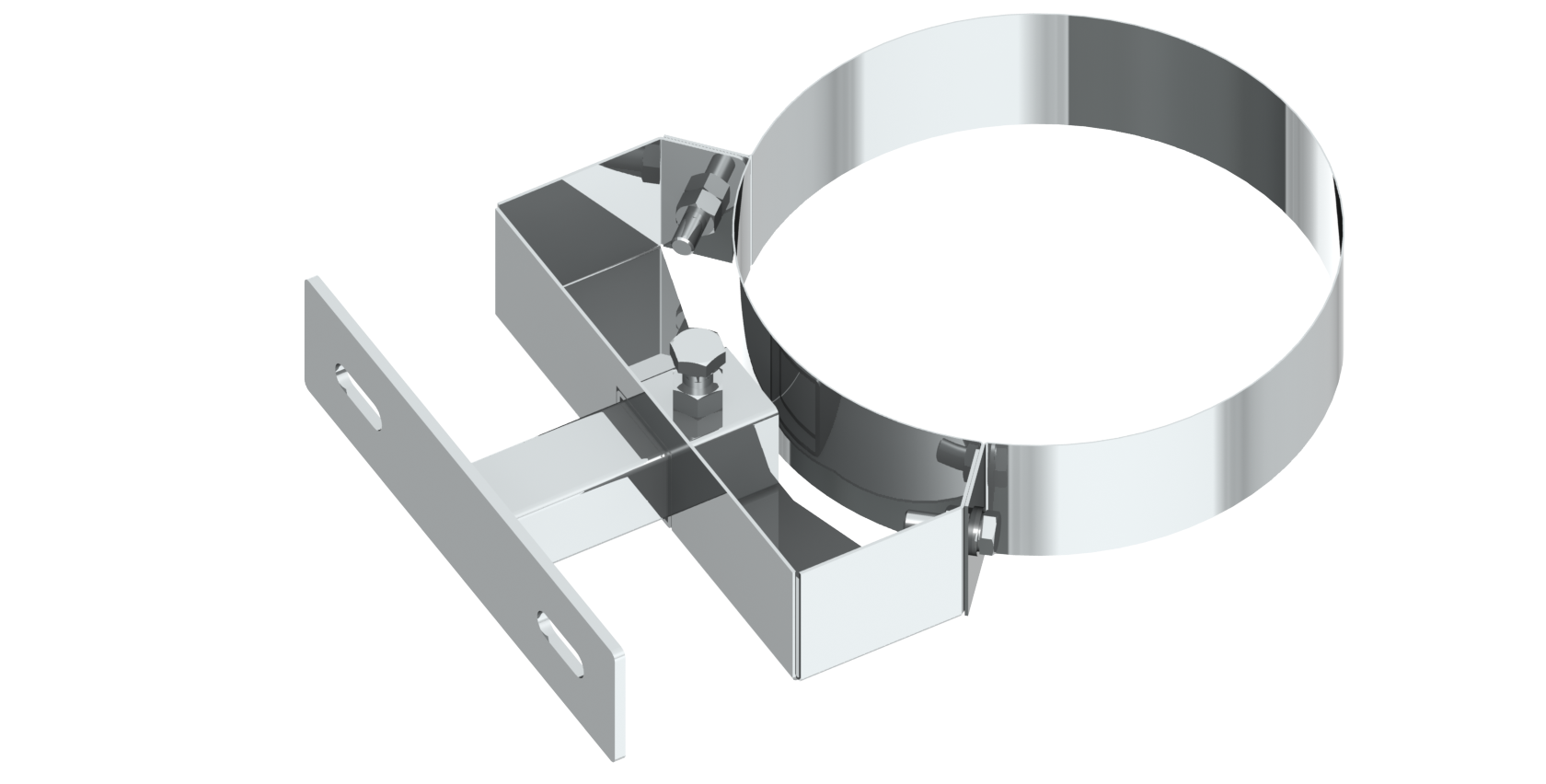 Стеновой/потолочный хомут JEREMIAS DW-FU D130 регулируемый отступ 100-150 мм
