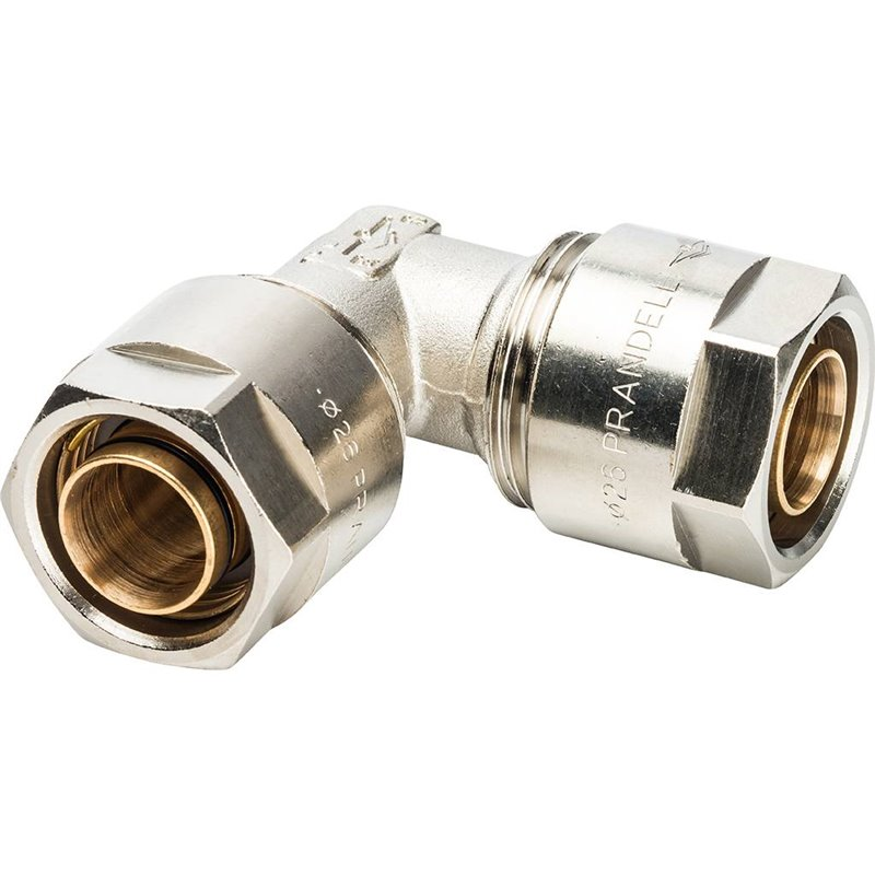 Уголок 90° Prandelli Multyrama 26х3,0 для металлопластиковых труб