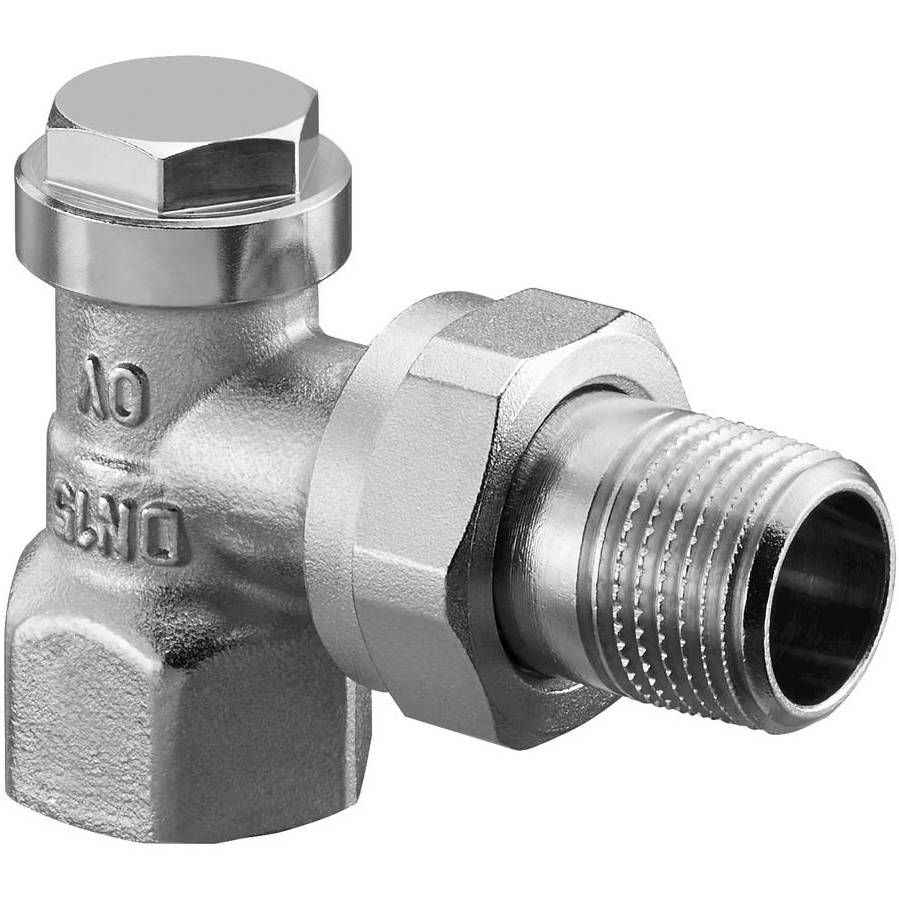 OVENTROP Combi 4 вентиль на обр. подводку Ду15, 1/2", PN10,латунь/бронза, угл.,никелир.