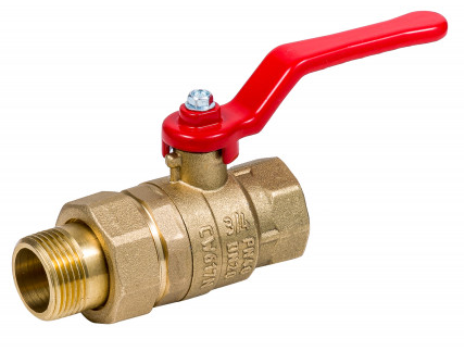 Кран шаровой Dist Стандарт Ду20 Ру40 ВР/"американка" полнопроходной (рычаг)