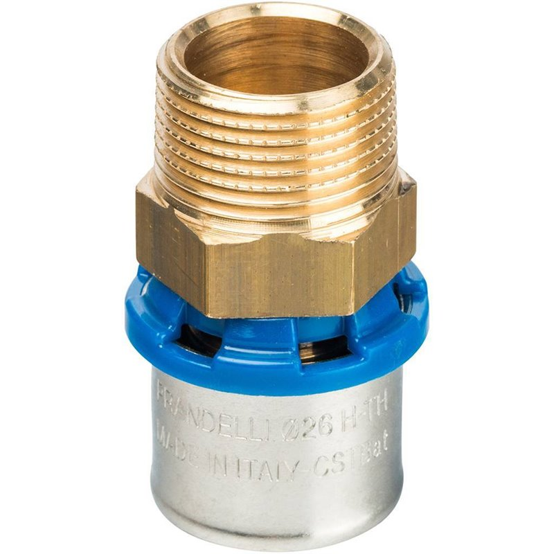 Муфта Prandelli Multyrama 26х3х3/4" НР профиль H, TH, U для металлопластиковых труб