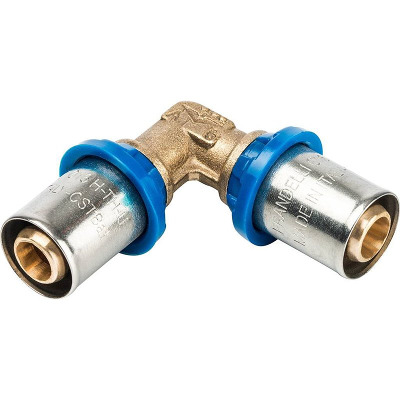 Угольник 90° Prandelli Multyrama 16х2,0 профиль H, TH, U для металлопластиковых труб