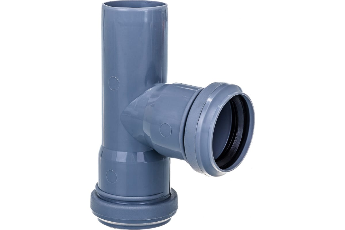 Тройник РосТурПласт PP-H Дн40х40х87° для внутренней канализации (серый)