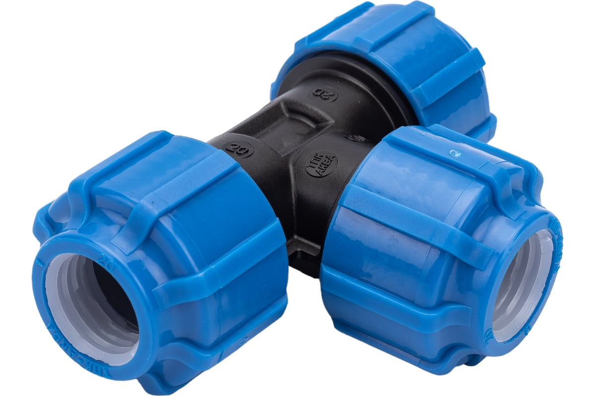 Тройник компрессионный ТПК-АКВА ПЭ Дн20
