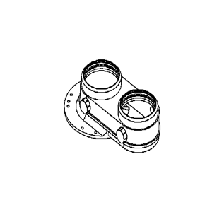 Комплект горизонтального спаренного дымохода VESSEN D80-80