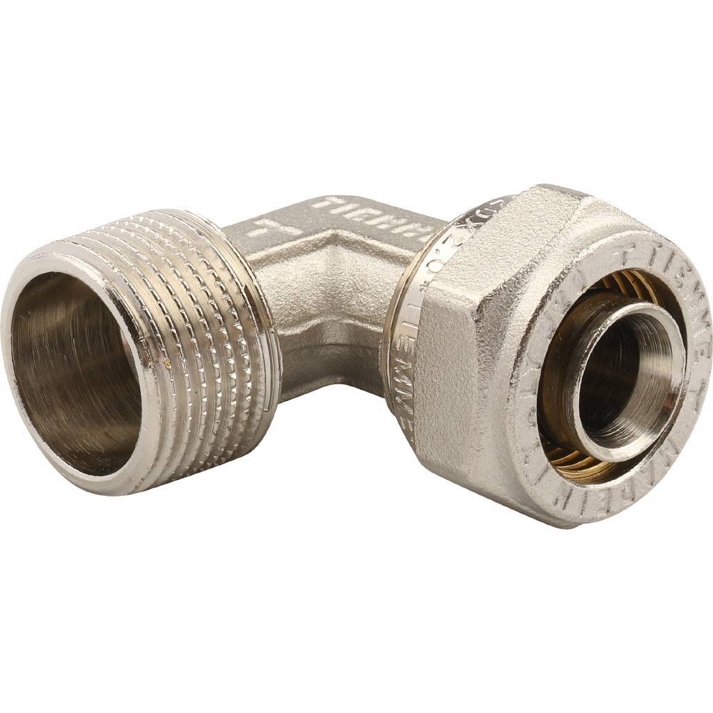 Угольник TIEMME 20х3/4 с наружной резьбой