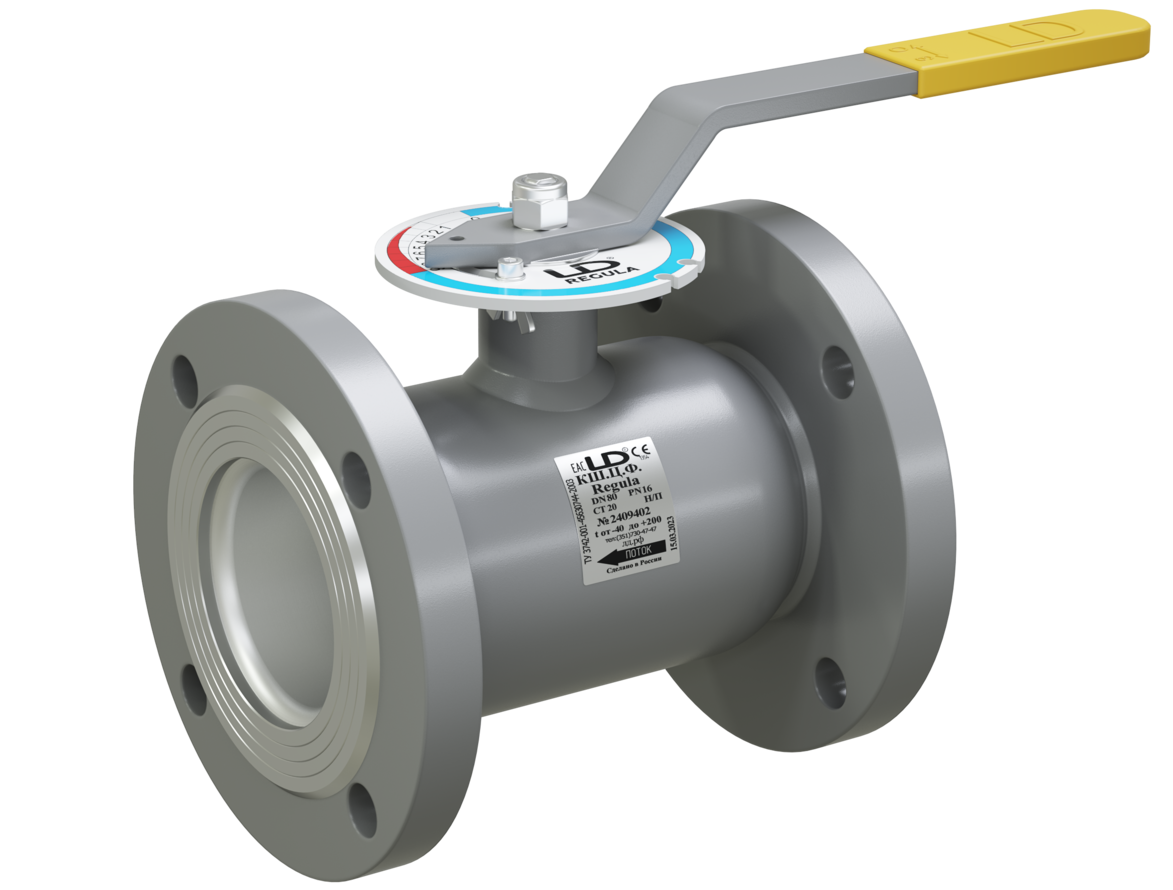 Кран шаровой балансировочный LD Regula Ду32 Ру40 Kvs=17.37м3/ч без ниппелей