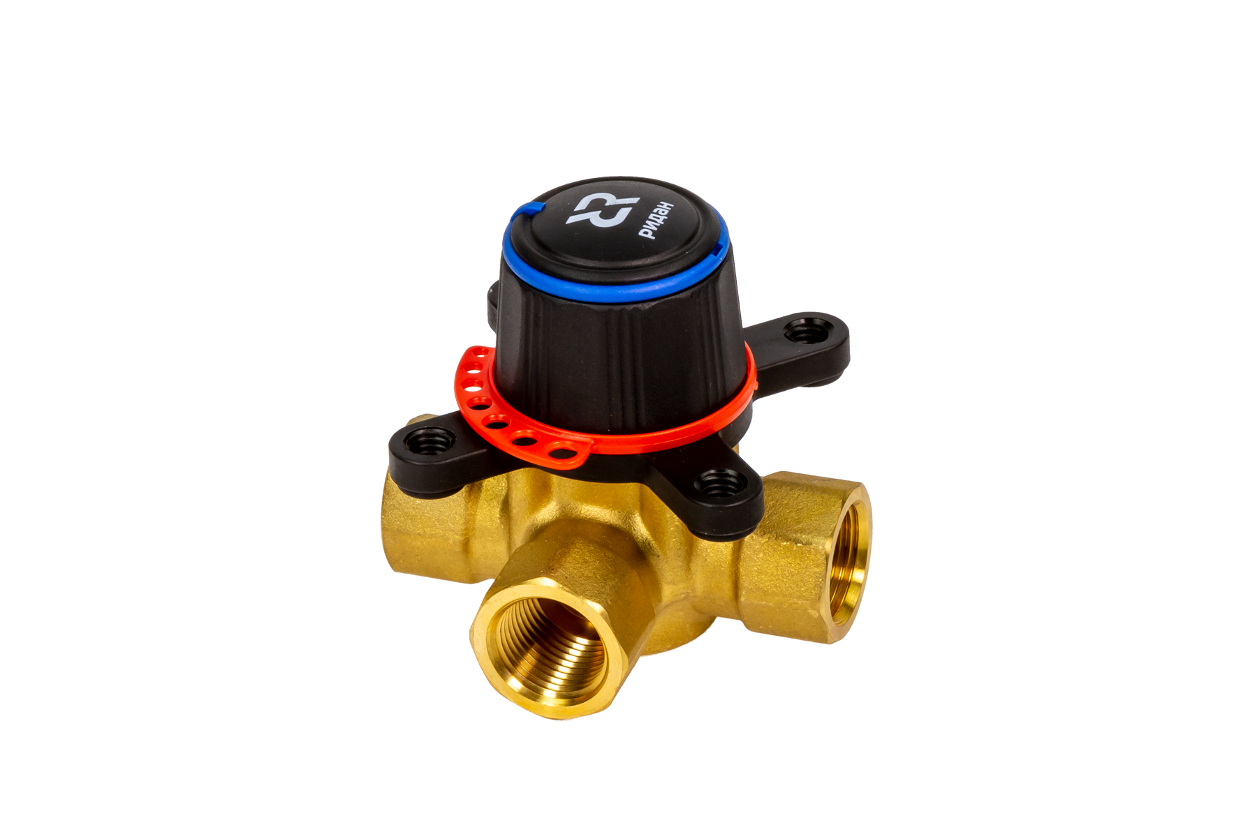 Клапан регулирующий Ридан HRB-3R DN32 PN10 Kvs=16м³/ч внутренняя резьба, трехходовой, поворотный