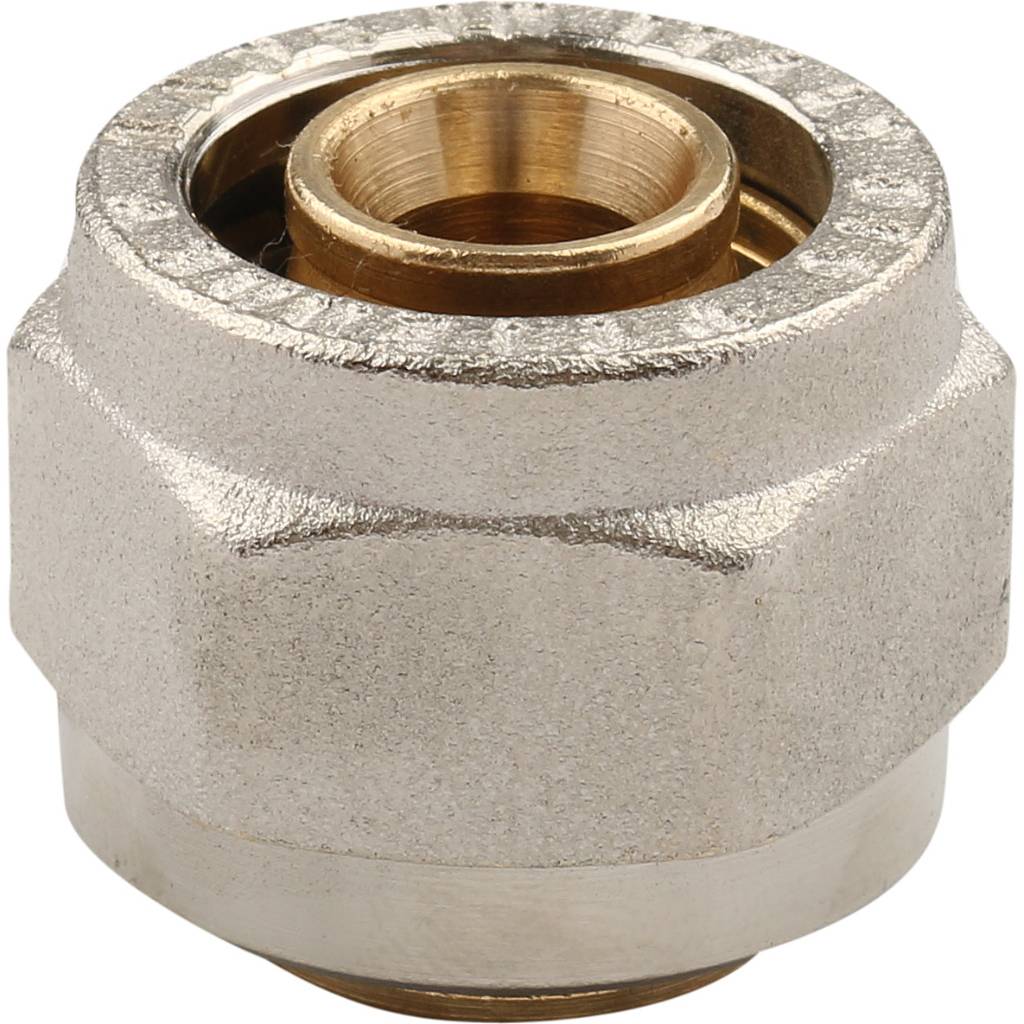 Соединитель TIEMME 16x1/2 обжим В евроконус для металлопластиковой трубы никелированный
