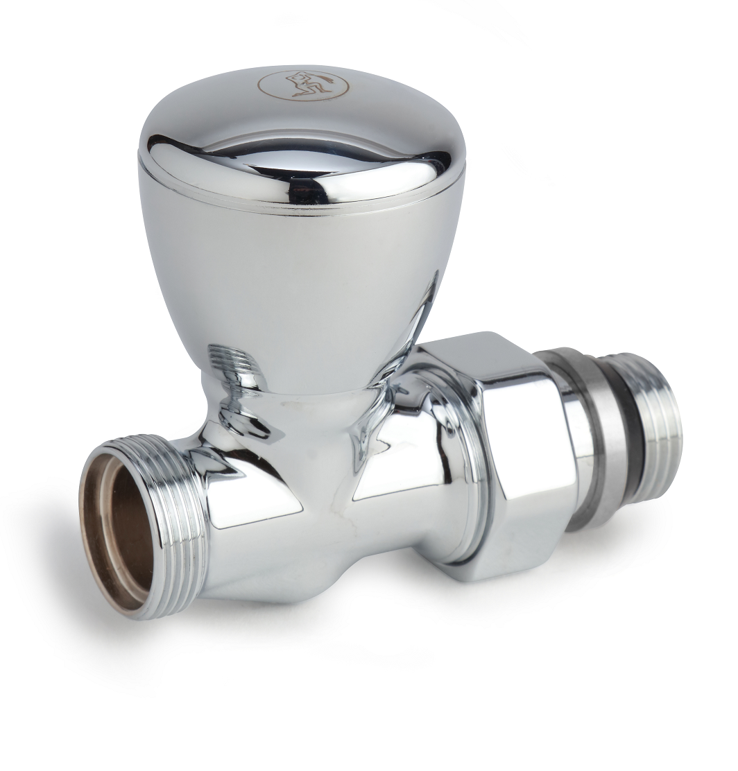 Клапан терморегулирующий Giacomini T27C Ду15 Ру16 1/2"x16 НР ручной прямой для полотенцесушителя