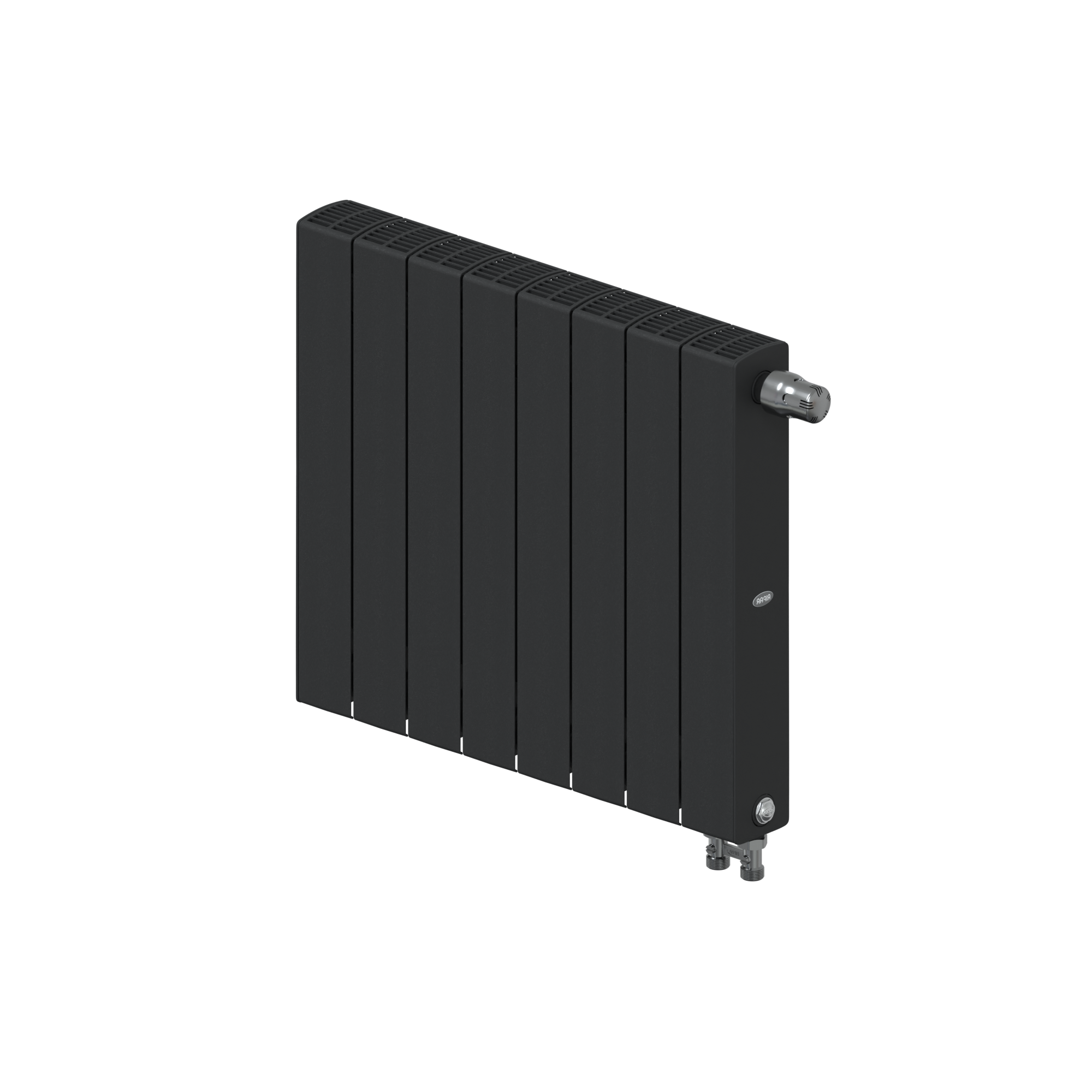 Радиатор биметаллический RIFAR SUPReMO VENTIL 500 8 секций нижнее правое подключение (Антрацит)