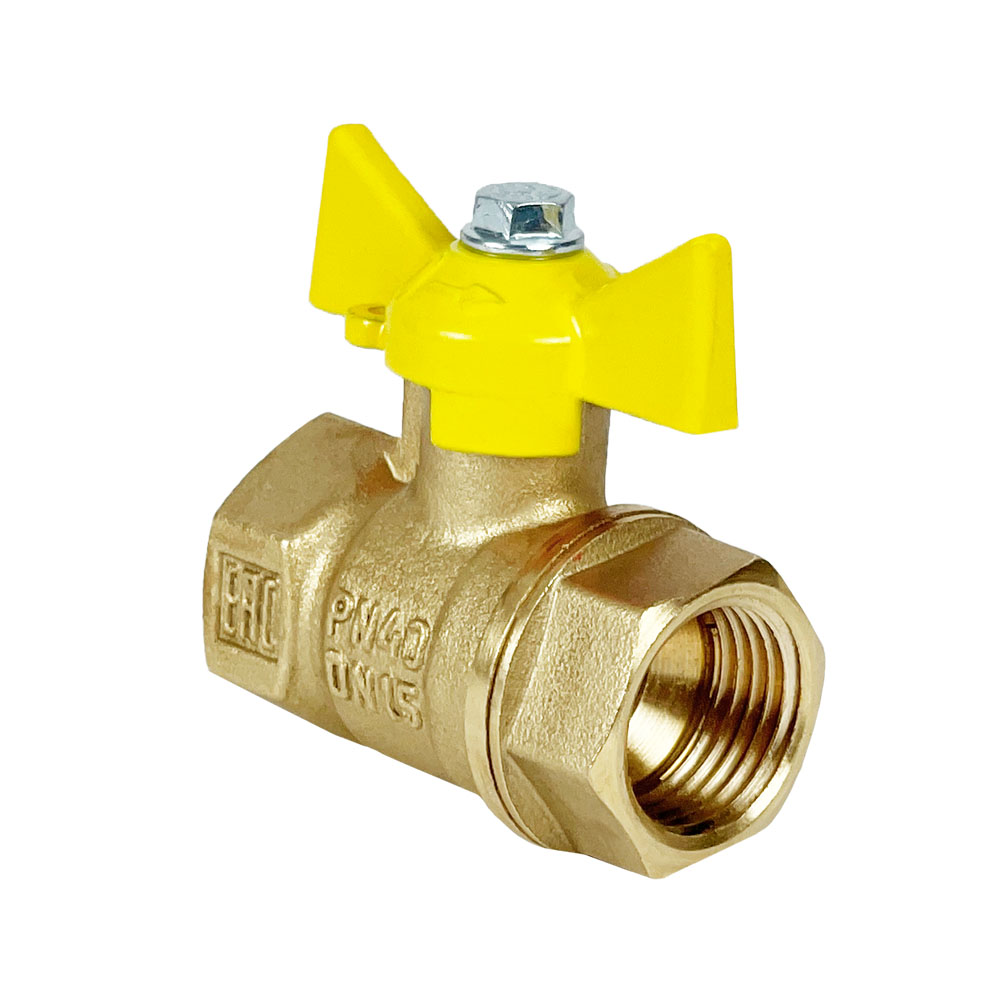 Кран шаровой VALFEX Ду32 ВР/ВР Ру40 для газа полнопроходной (ручка-бабочка)