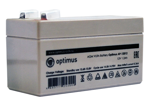 Аккумулятор Zont Optimus OP12012 1.2 A/h свинцово-кислотный