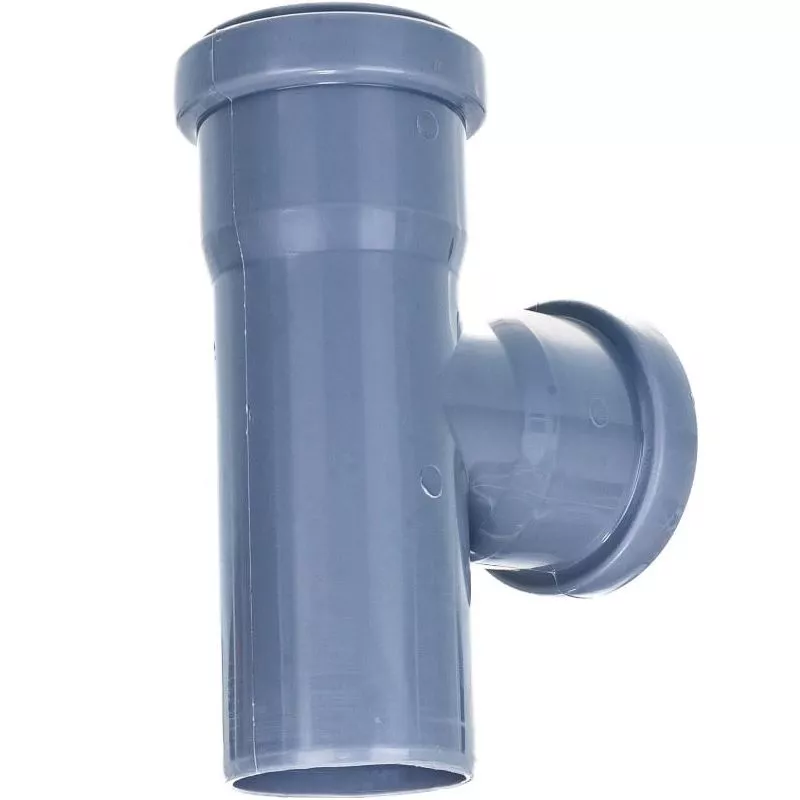 Тройник РосТурПласт PP-H Дн50х50х87° для внутренней канализации (серый)