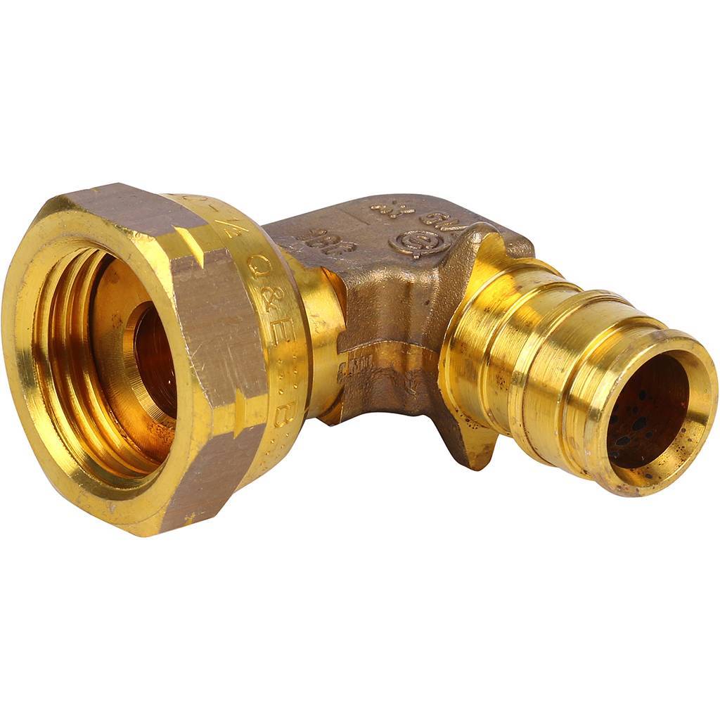 Uponor Q&E угольник с накидной гайкой 16-G1/2"НГ
