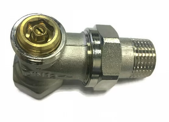 Вентиль запорный HERZ RL-5 1/2" угловой с возможностью гидравлической настройки и слива