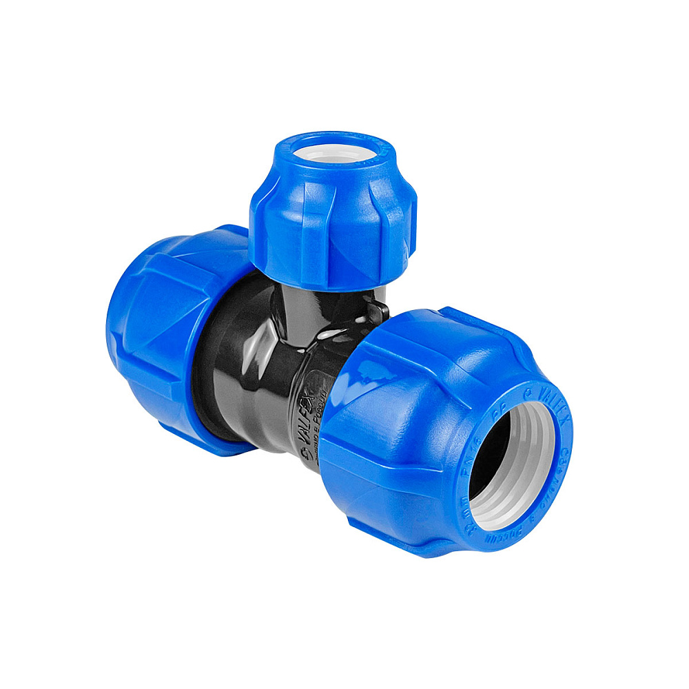 Тройник компрессионный VALFEX ПНД Дн50х40х50 Ру16