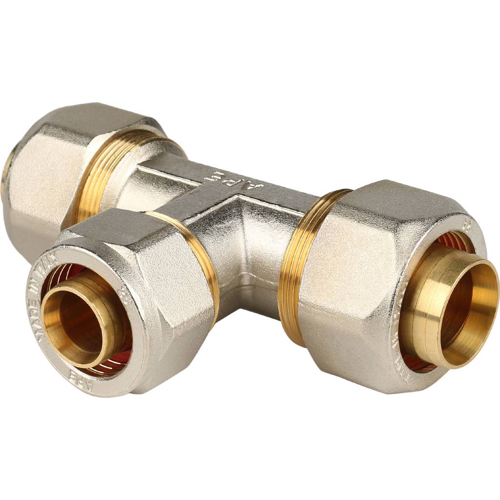 Тройник STOUT 32x26x32 переходной для металлопластиковых труб (винтовой)