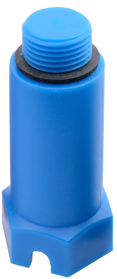 Пробка длинная AlcaPipe PP 1/2" напорная пластиковая с резьбой (синяя) AB252000001